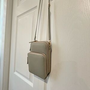 Elegant Cream Crossbody travel Bag